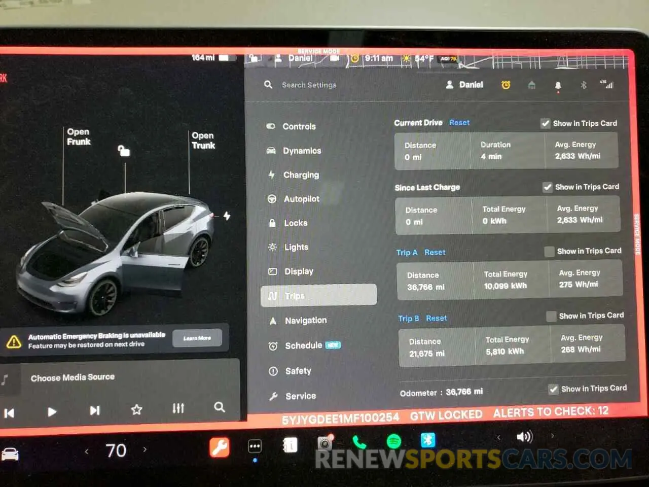 9 Фотография поврежденного автомобиля 5YJYGDEE1MF100254 TESLA MODEL Y 2021