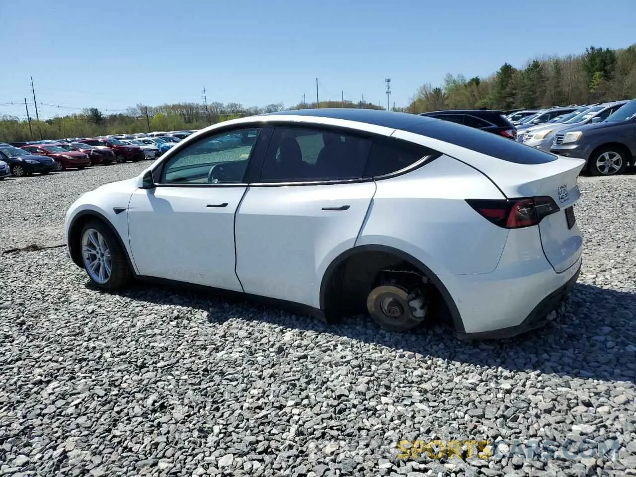 2 Photograph of a damaged car 5YJYGDEE1MF119872 TESLA MODEL Y 2021