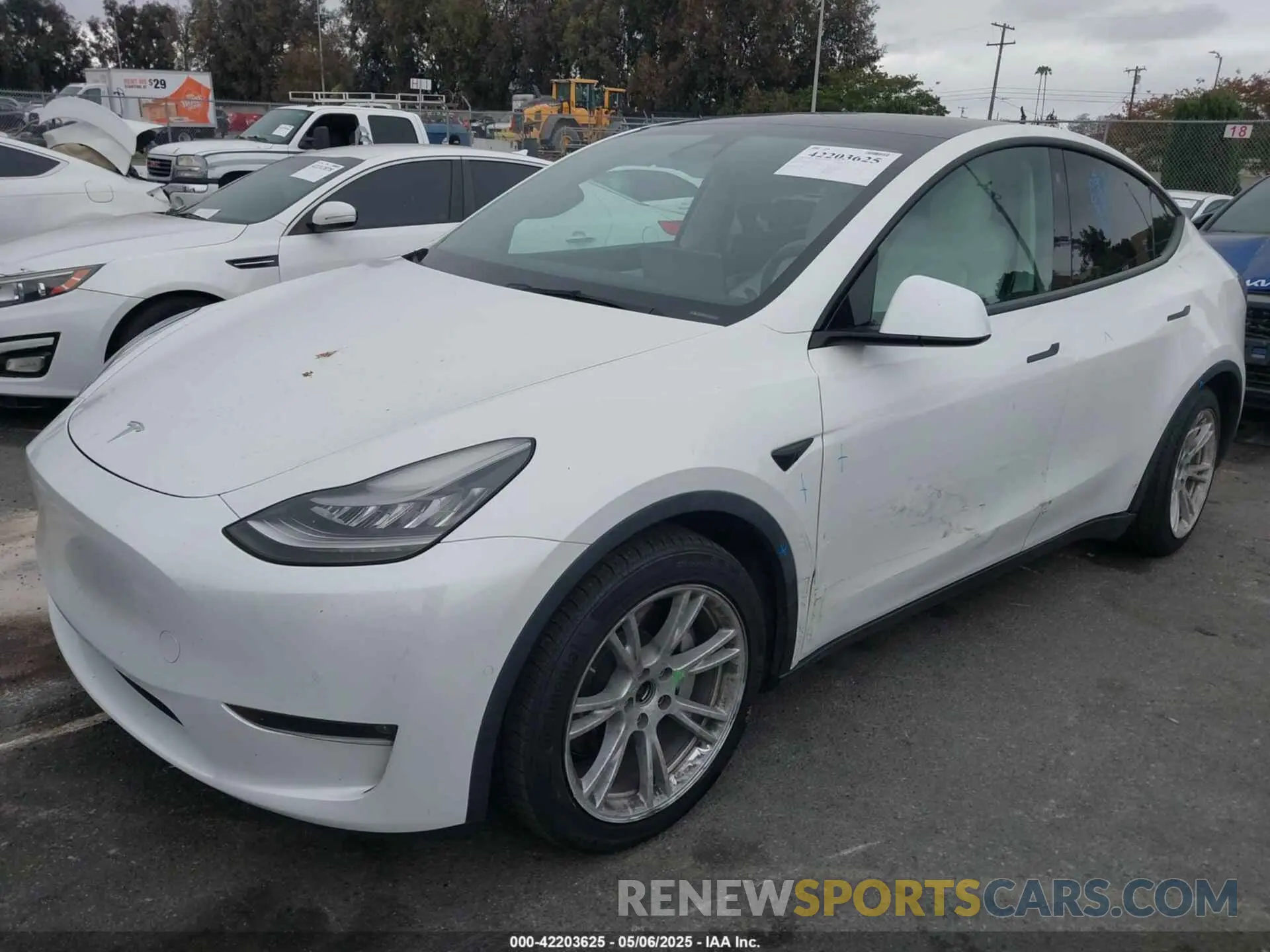 2 Фотография поврежденного автомобиля 5YJYGDEE1MF140334 TESLA MODEL Y 2021