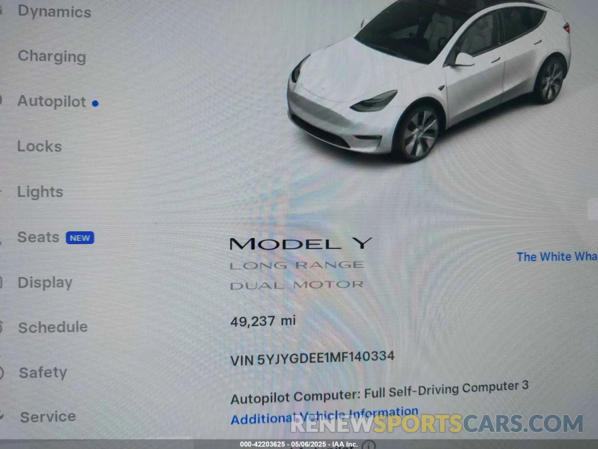 7 Фотография поврежденного автомобиля 5YJYGDEE1MF140334 TESLA MODEL Y 2021