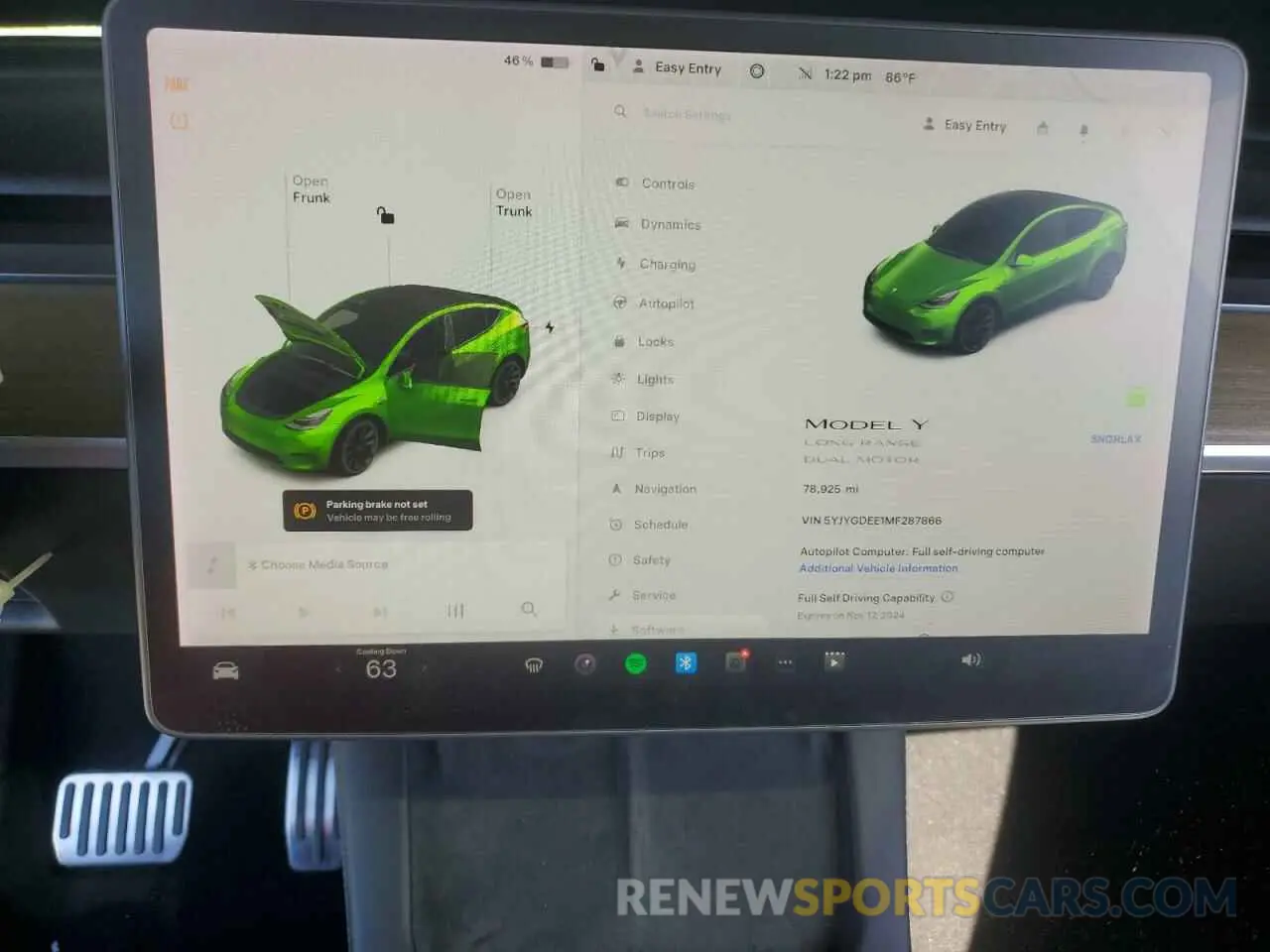 9 Фотография поврежденного автомобиля 5YJYGDEE1MF287866 TESLA MODEL Y 2021