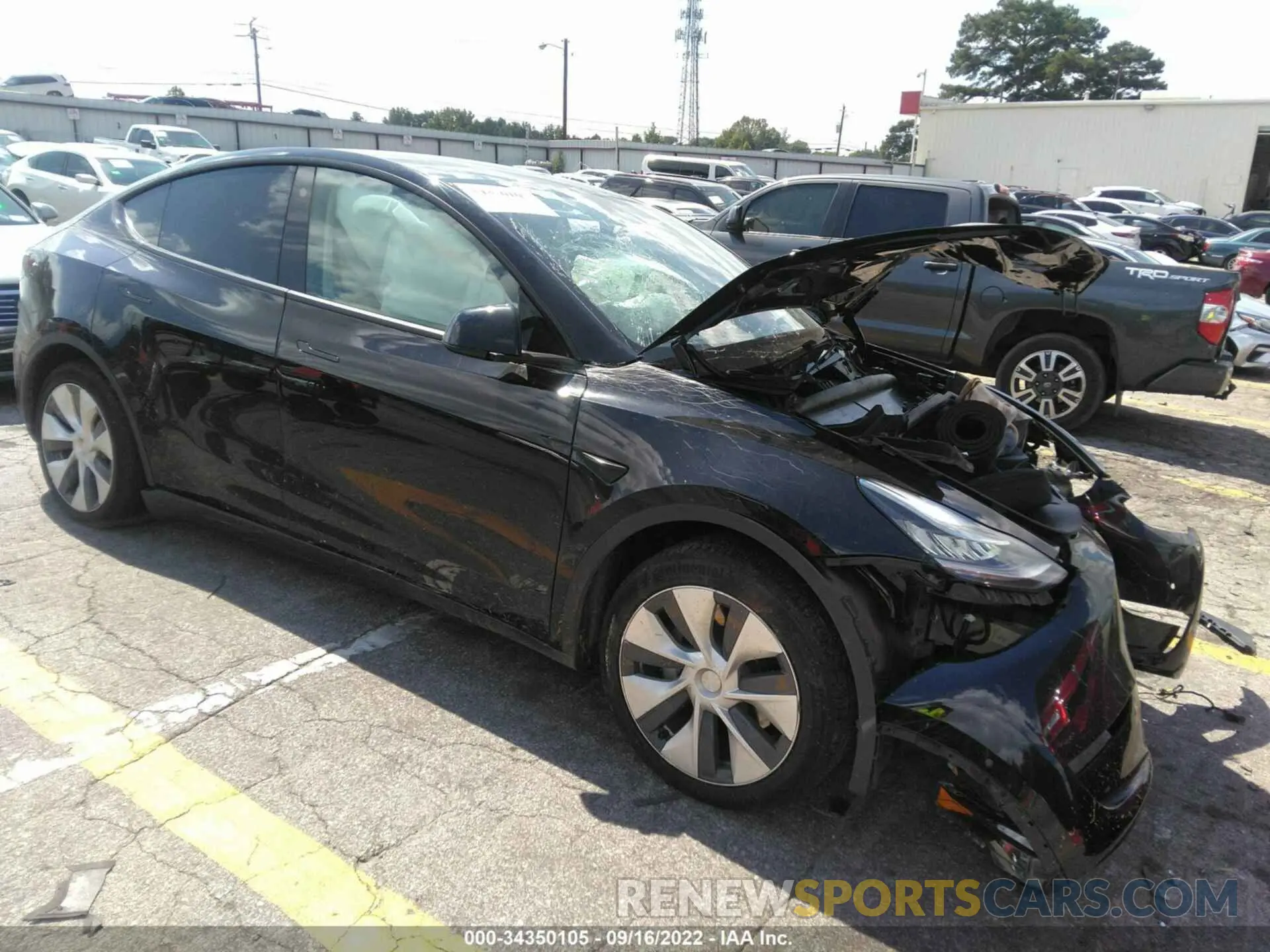 1 Photograph of a damaged car 5YJYGDEE1MF293604 TESLA MODEL Y 2021