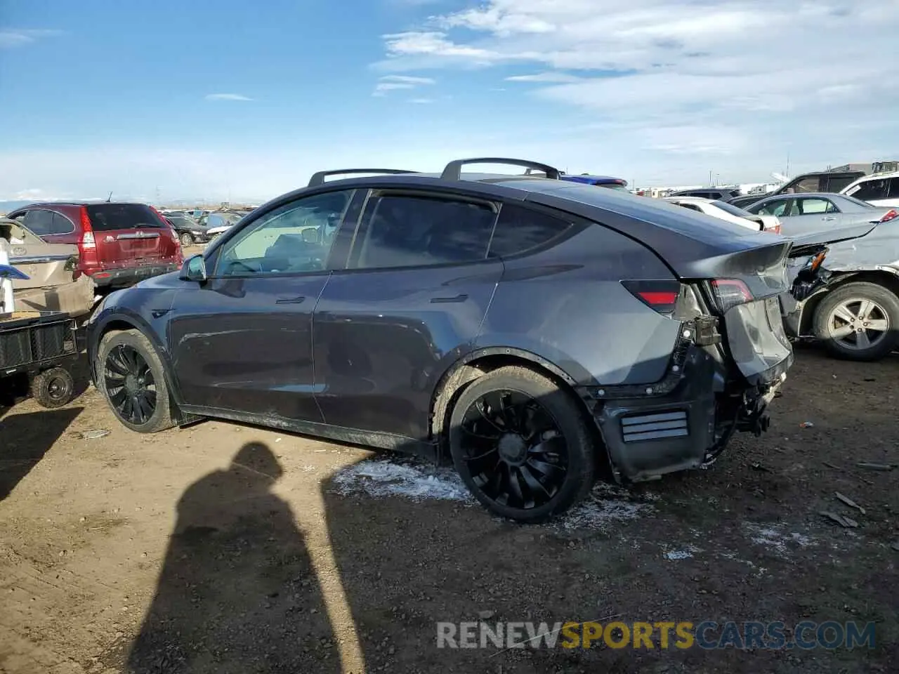 2 Фотография поврежденного автомобиля 5YJYGDEE2MF065398 TESLA MODEL Y 2021
