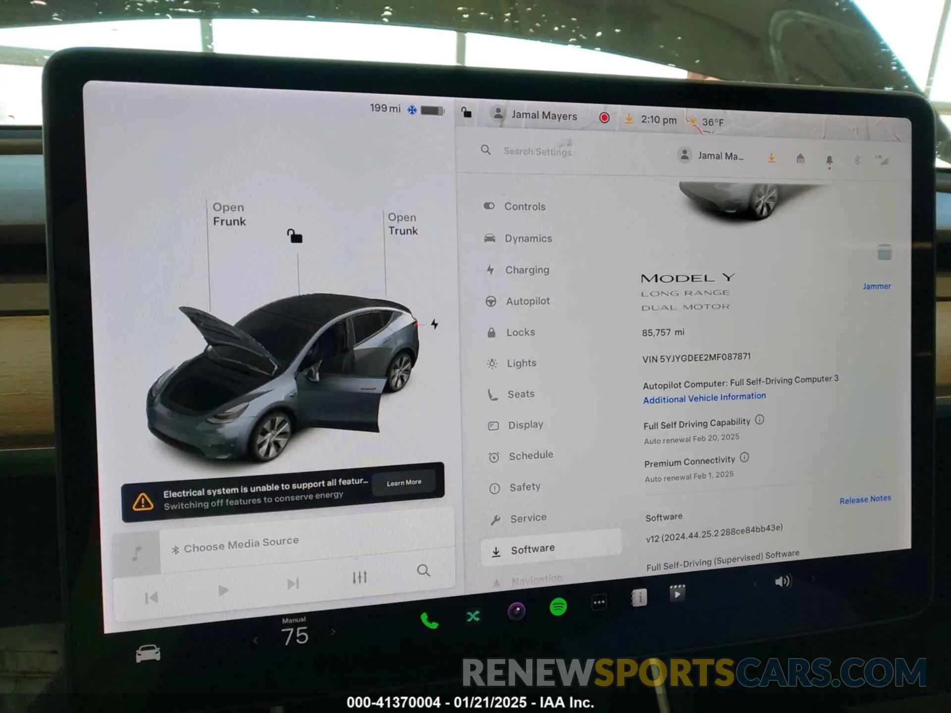 7 Photograph of a damaged car 5YJYGDEE2MF087871 TESLA MODEL Y 2021