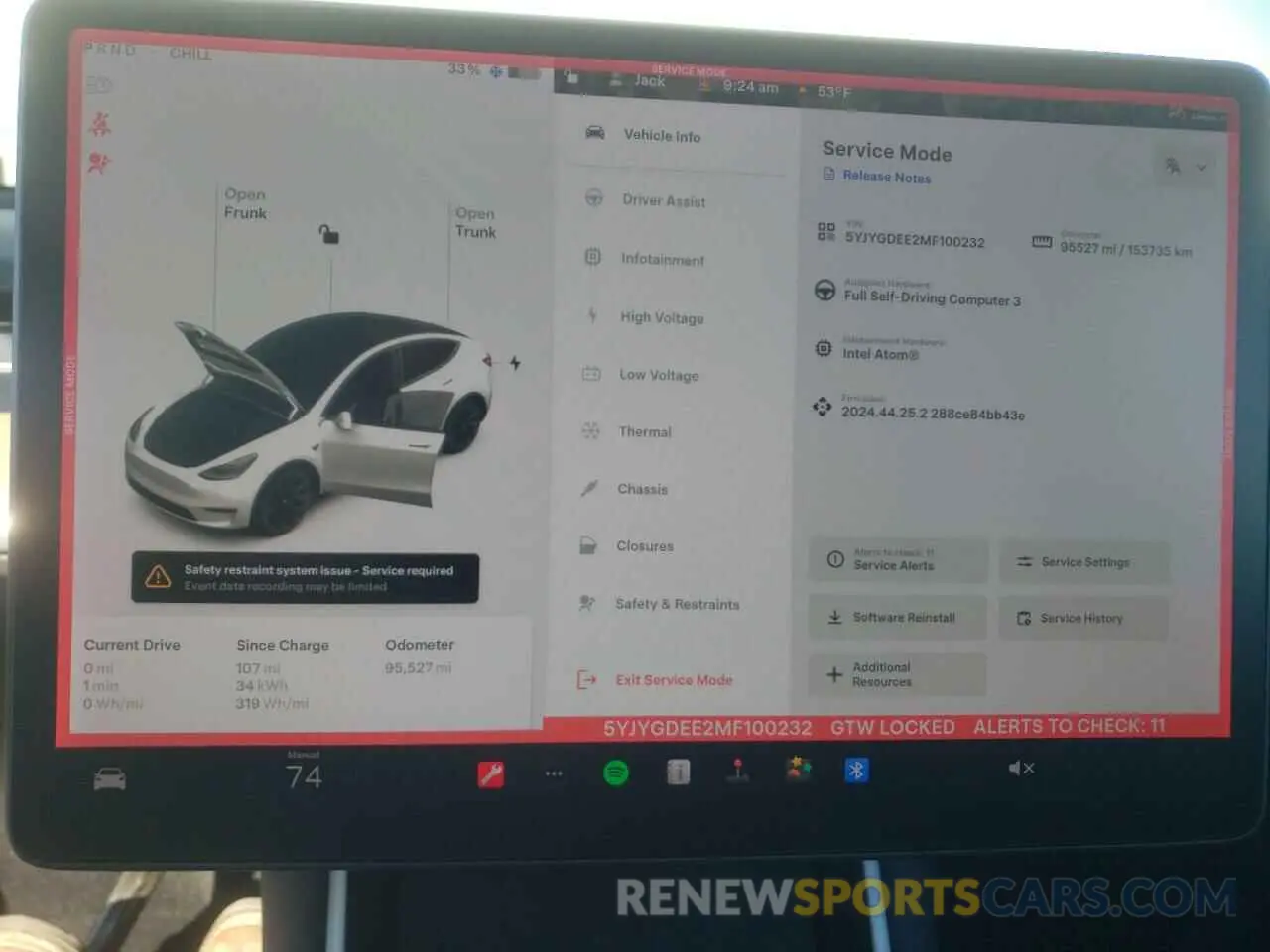 9 Фотография поврежденного автомобиля 5YJYGDEE2MF100232 TESLA MODEL Y 2021
