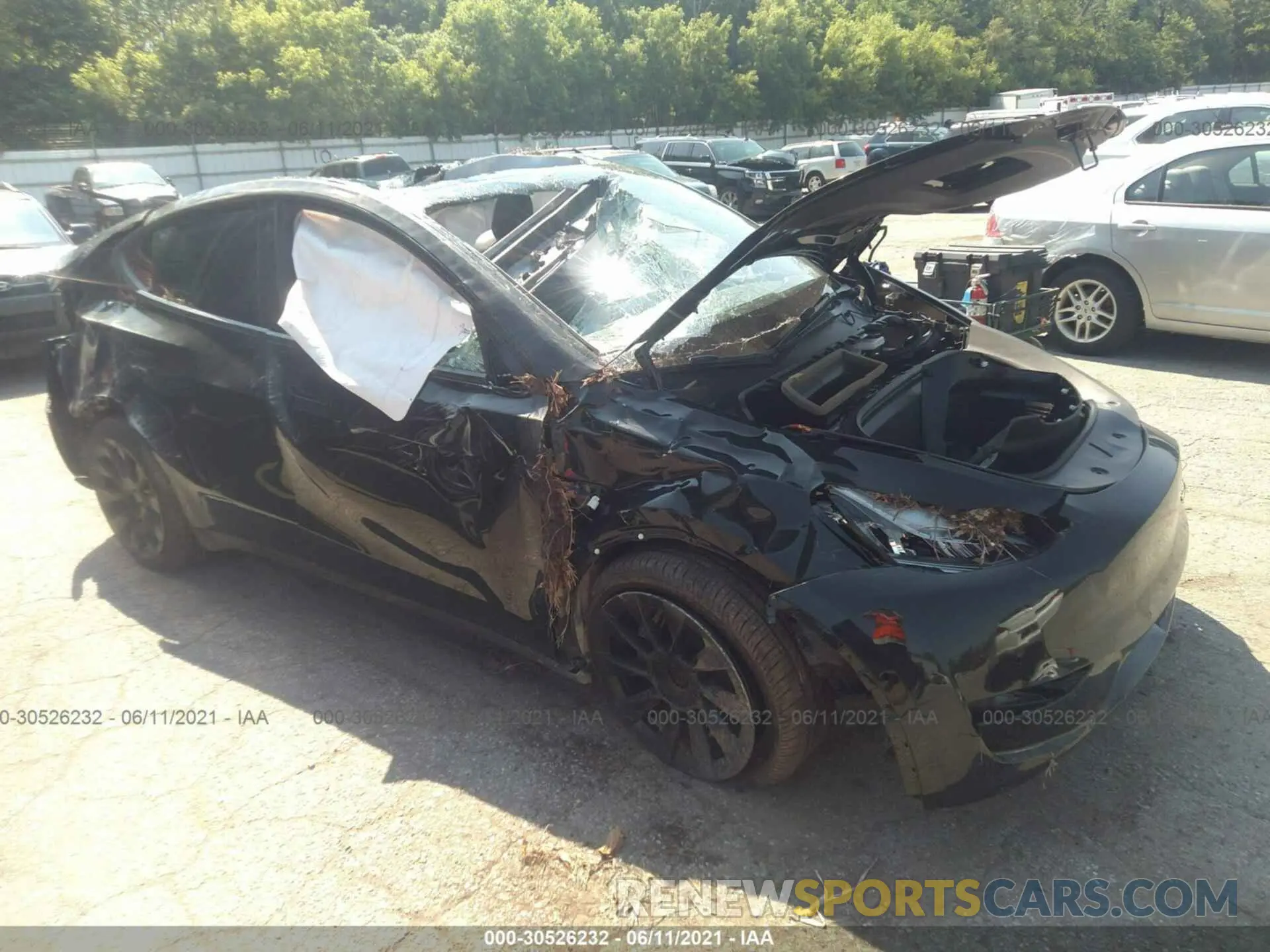 1 Photograph of a damaged car 5YJYGDEE2MF139760 TESLA MODEL Y 2021