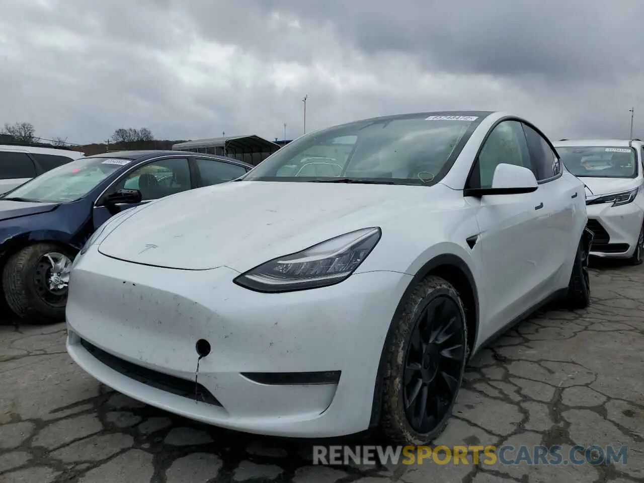 2 Фотография поврежденного автомобиля 5YJYGDEE2MF144425 TESLA MODEL Y 2021