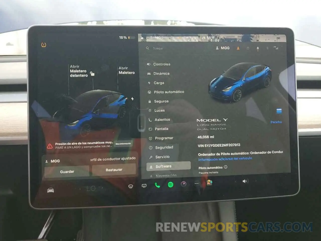 9 Фотография поврежденного автомобиля 5YJYGDEE2MF207913 TESLA MODEL Y 2021