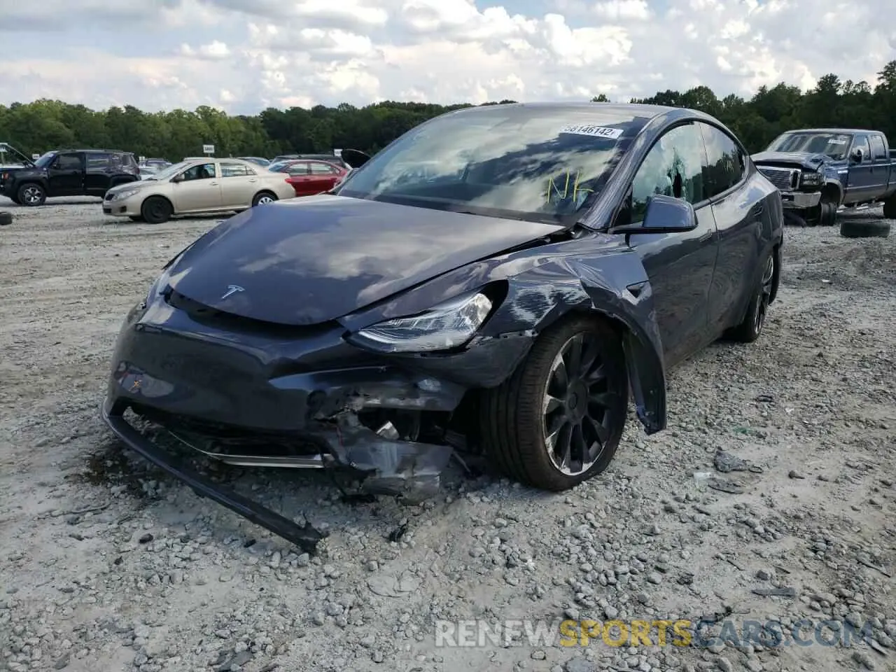 2 Photograph of a damaged car 5YJYGDEE2MF287469 TESLA MODEL Y 2021