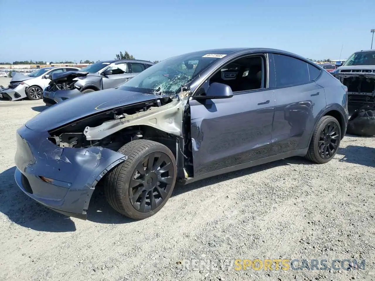 1 Photograph of a damaged car 5YJYGDEE2MF296446 TESLA MODEL Y 2021