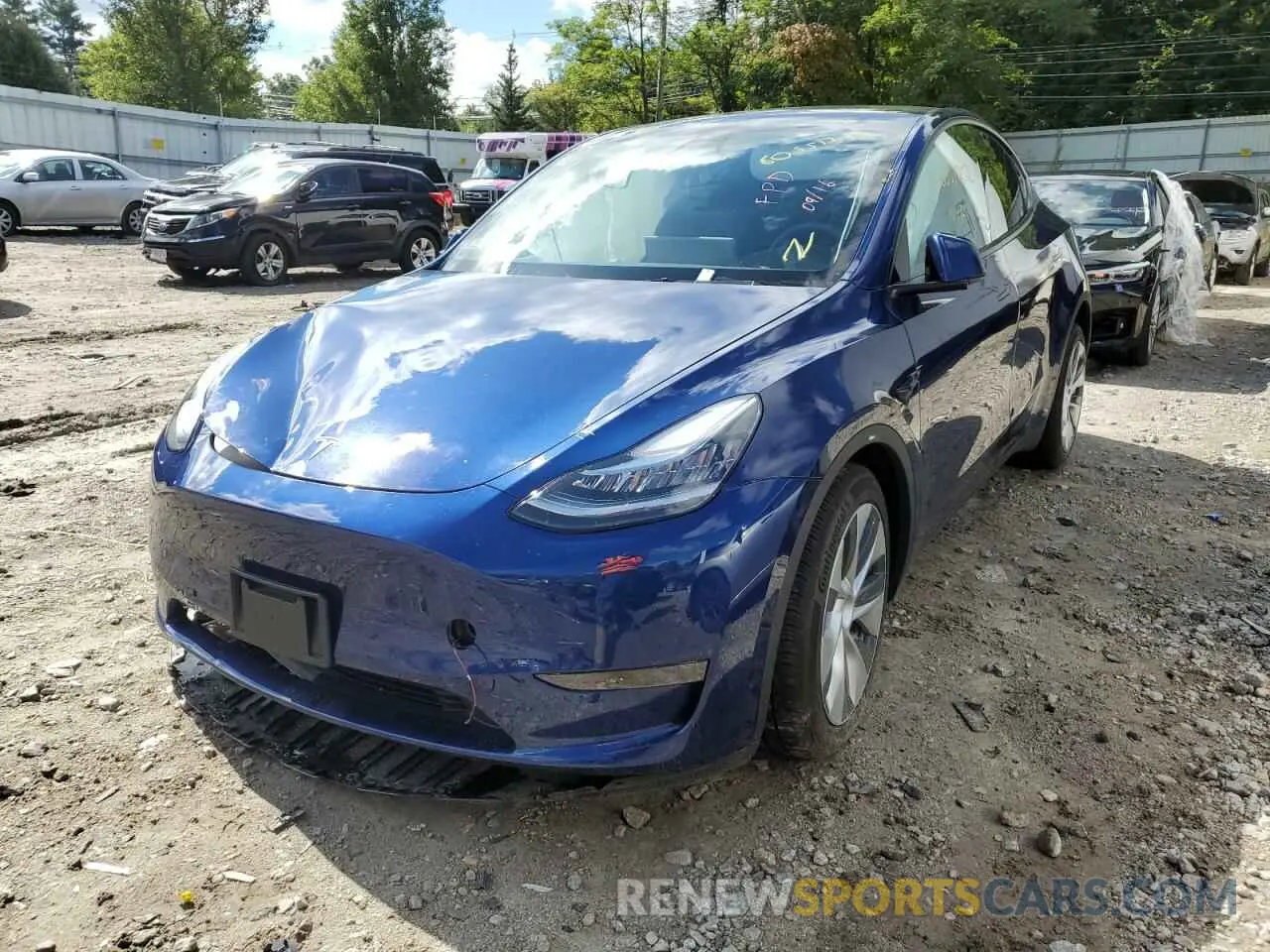2 Фотография поврежденного автомобиля 5YJYGDEE2MF296804 TESLA MODEL Y 2021