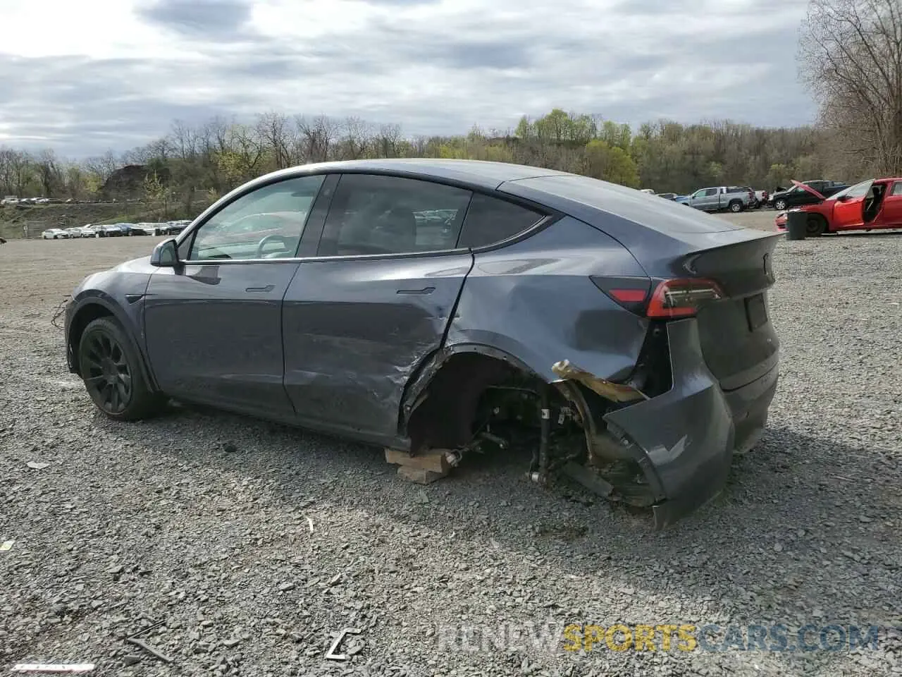 2 Фотография поврежденного автомобиля 5YJYGDEE3MF064762 TESLA MODEL Y 2021