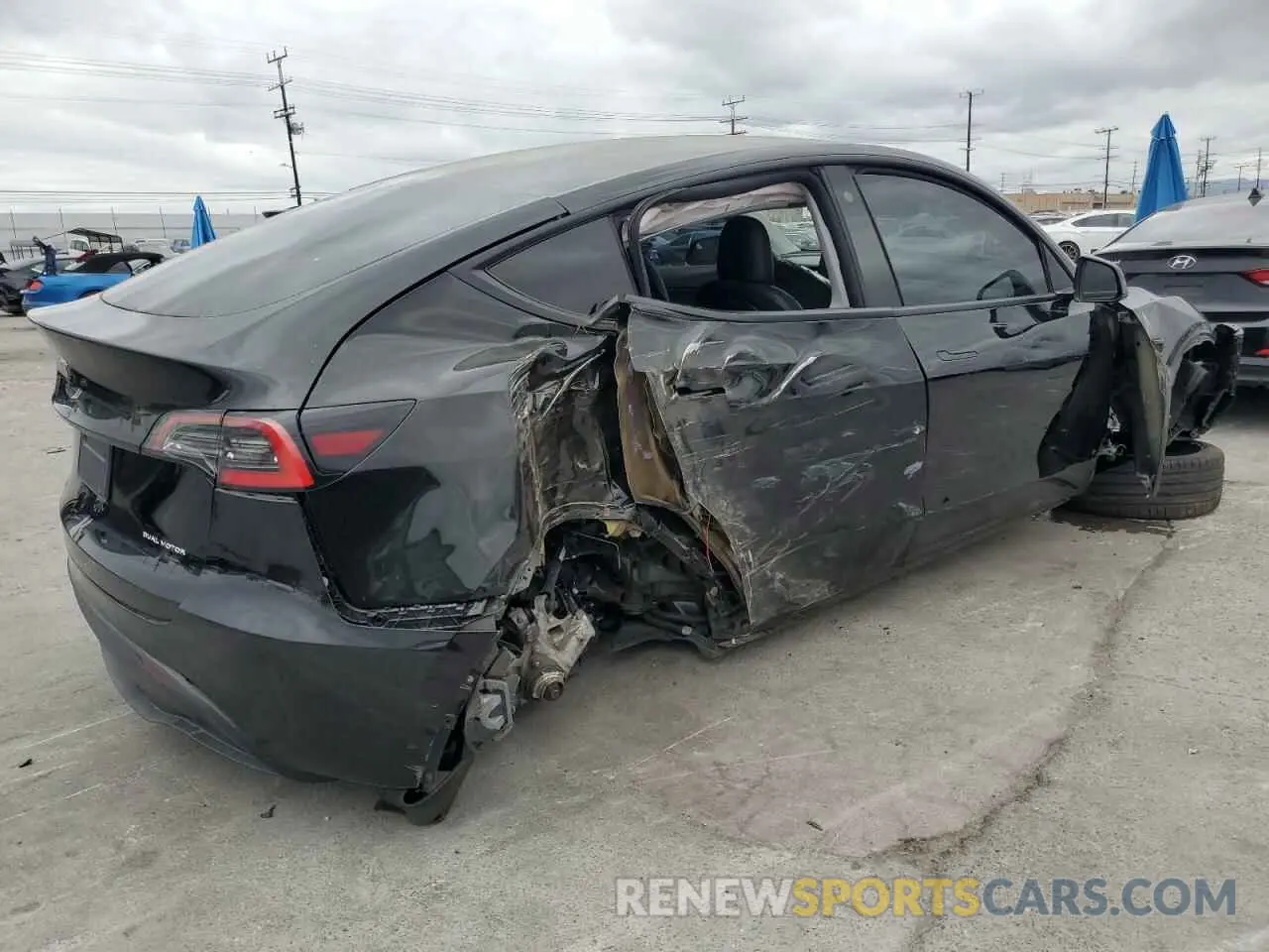 3 Фотография поврежденного автомобиля 5YJYGDEE3MF084655 TESLA MODEL Y 2021