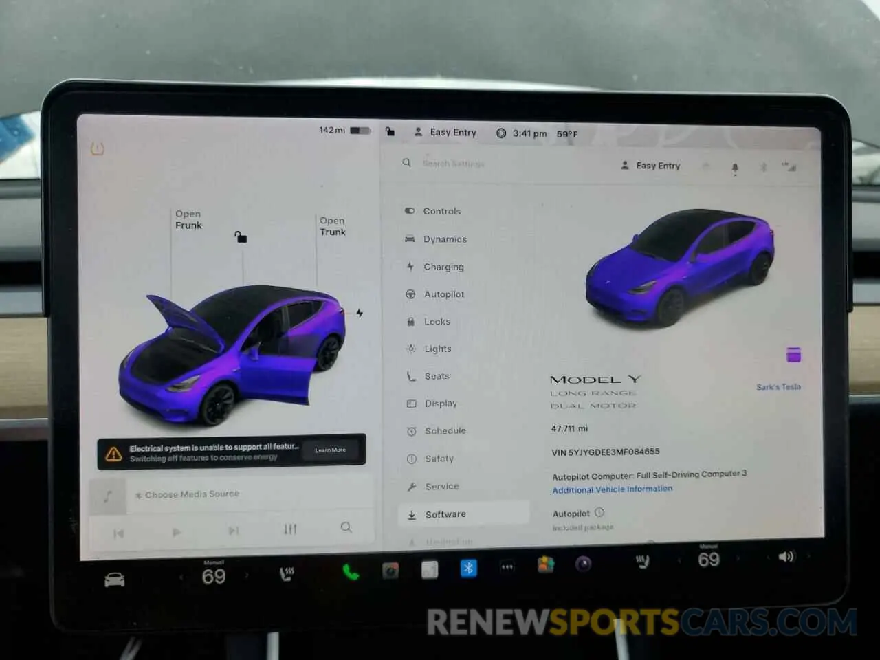 9 Фотография поврежденного автомобиля 5YJYGDEE3MF084655 TESLA MODEL Y 2021