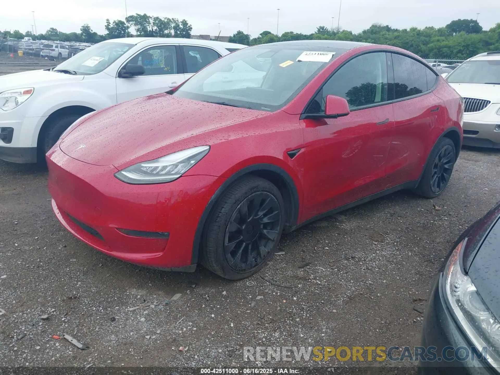 2 Фотография поврежденного автомобиля 5YJYGDEE3MF092447 TESLA MODEL Y 2021