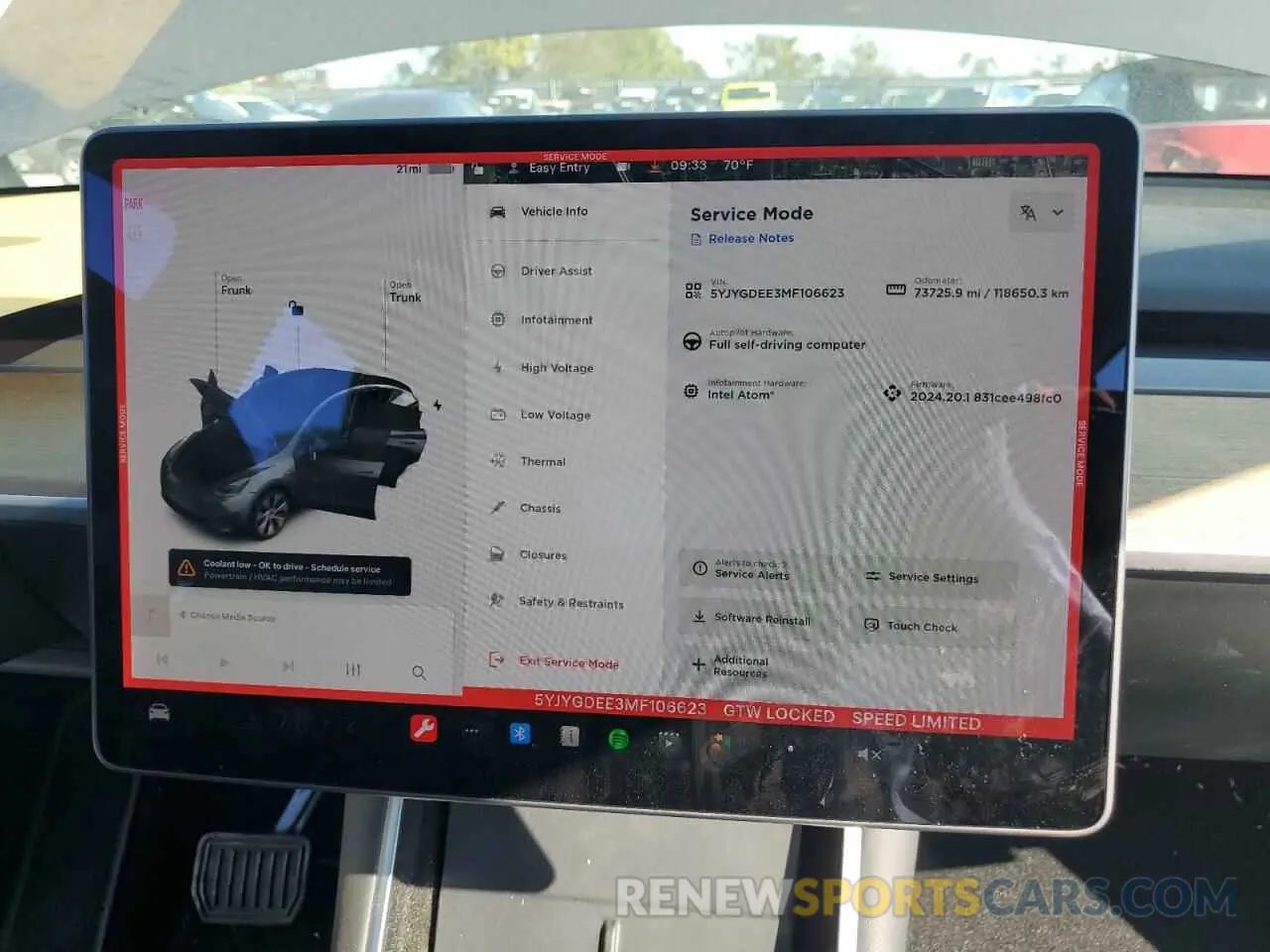 9 Photograph of a damaged car 5YJYGDEE3MF106623 TESLA MODEL Y 2021