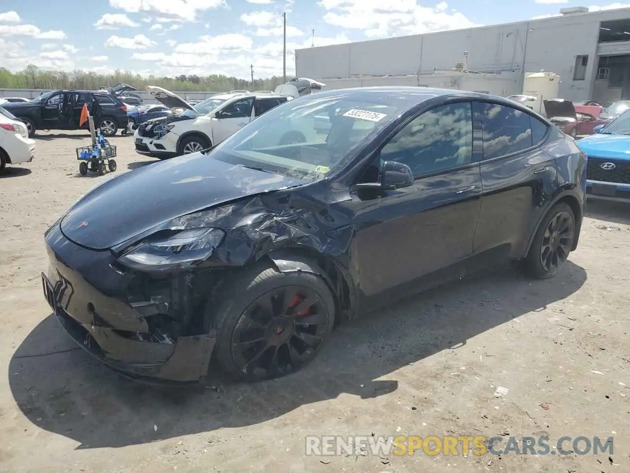 1 Фотография поврежденного автомобиля 5YJYGDEE3MF129657 TESLA MODEL Y 2021