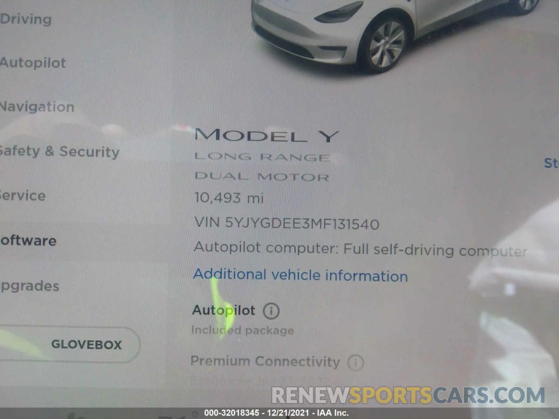 7 Photograph of a damaged car 5YJYGDEE3MF131540 TESLA MODEL Y 2021