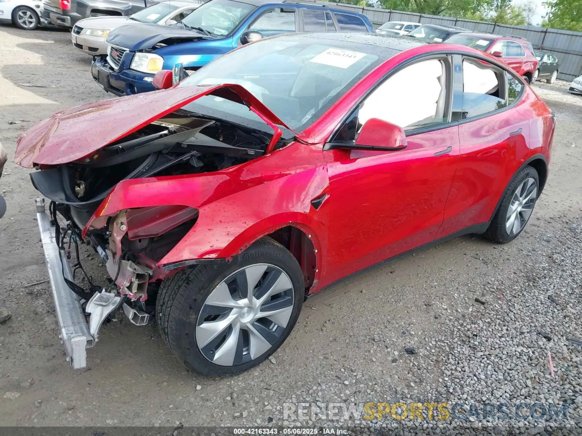 2 Photograph of a damaged car 5YJYGDEE3MF173321 TESLA MODEL Y 2021