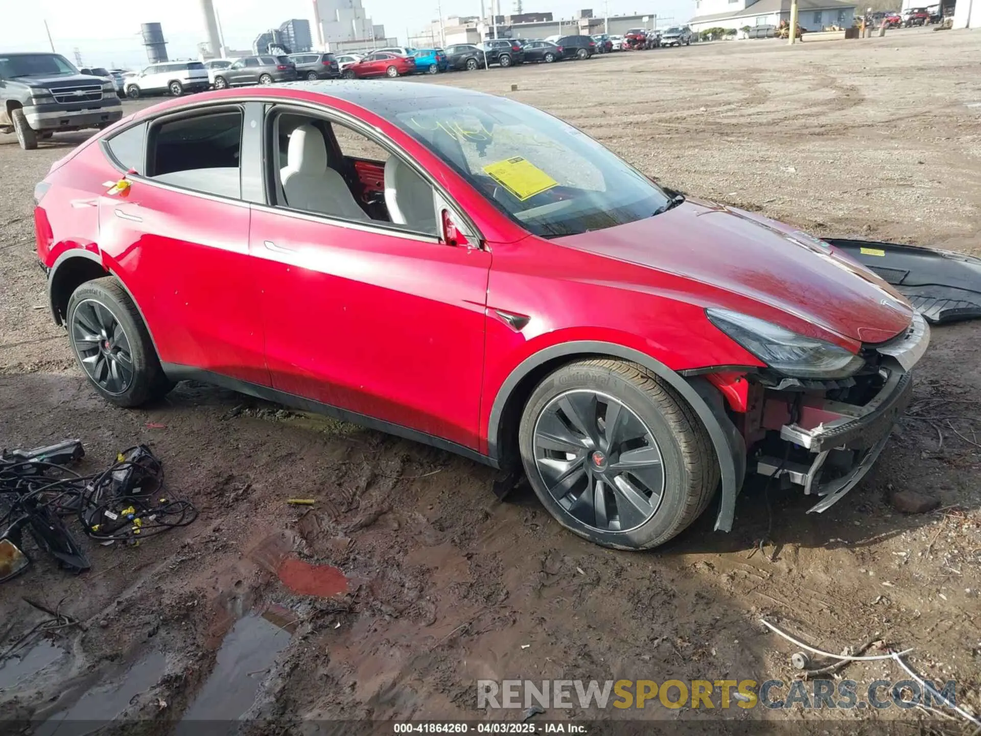 1 Photograph of a damaged car 5YJYGDEE3MF212845 TESLA MODEL Y 2021