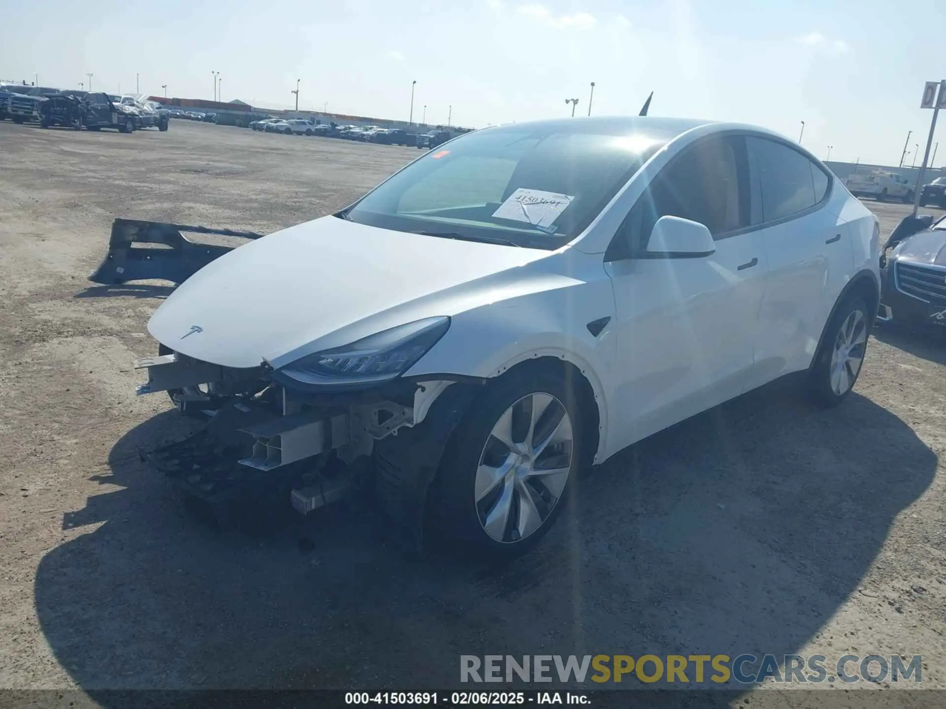 2 Фотография поврежденного автомобиля 5YJYGDEE3MF259793 TESLA MODEL Y 2021