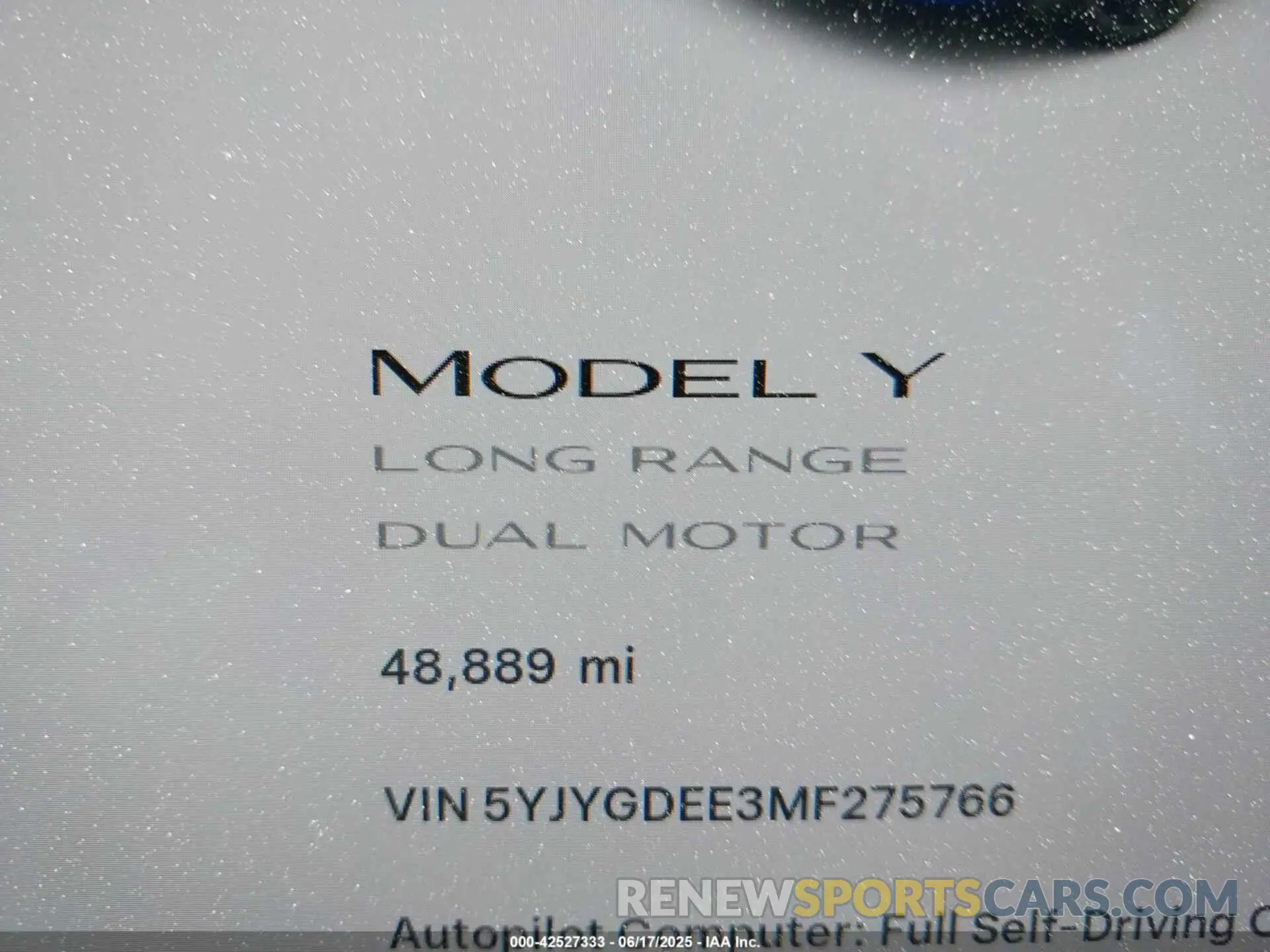 16 Photograph of a damaged car 5YJYGDEE3MF275766 TESLA MODEL Y 2021