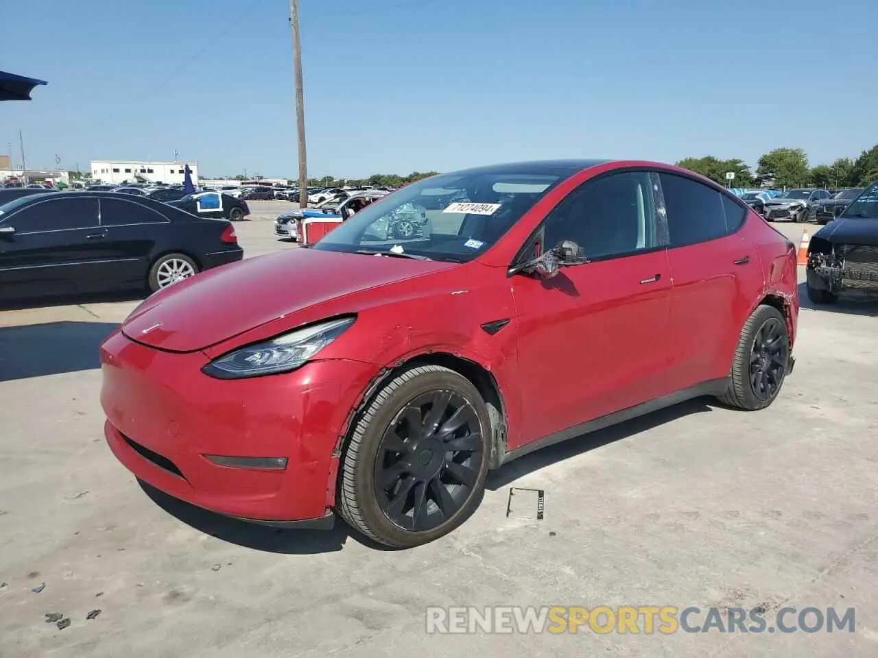 1 Фотография поврежденного автомобиля 5YJYGDEE3MF297590 TESLA MODEL Y 2021