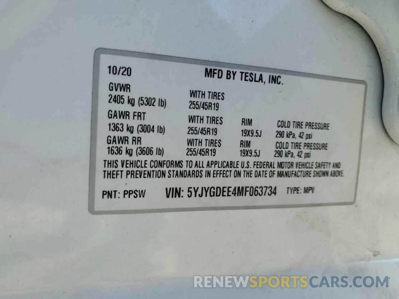 13 Photograph of a damaged car 5YJYGDEE4MF063734 TESLA MODEL Y 2021