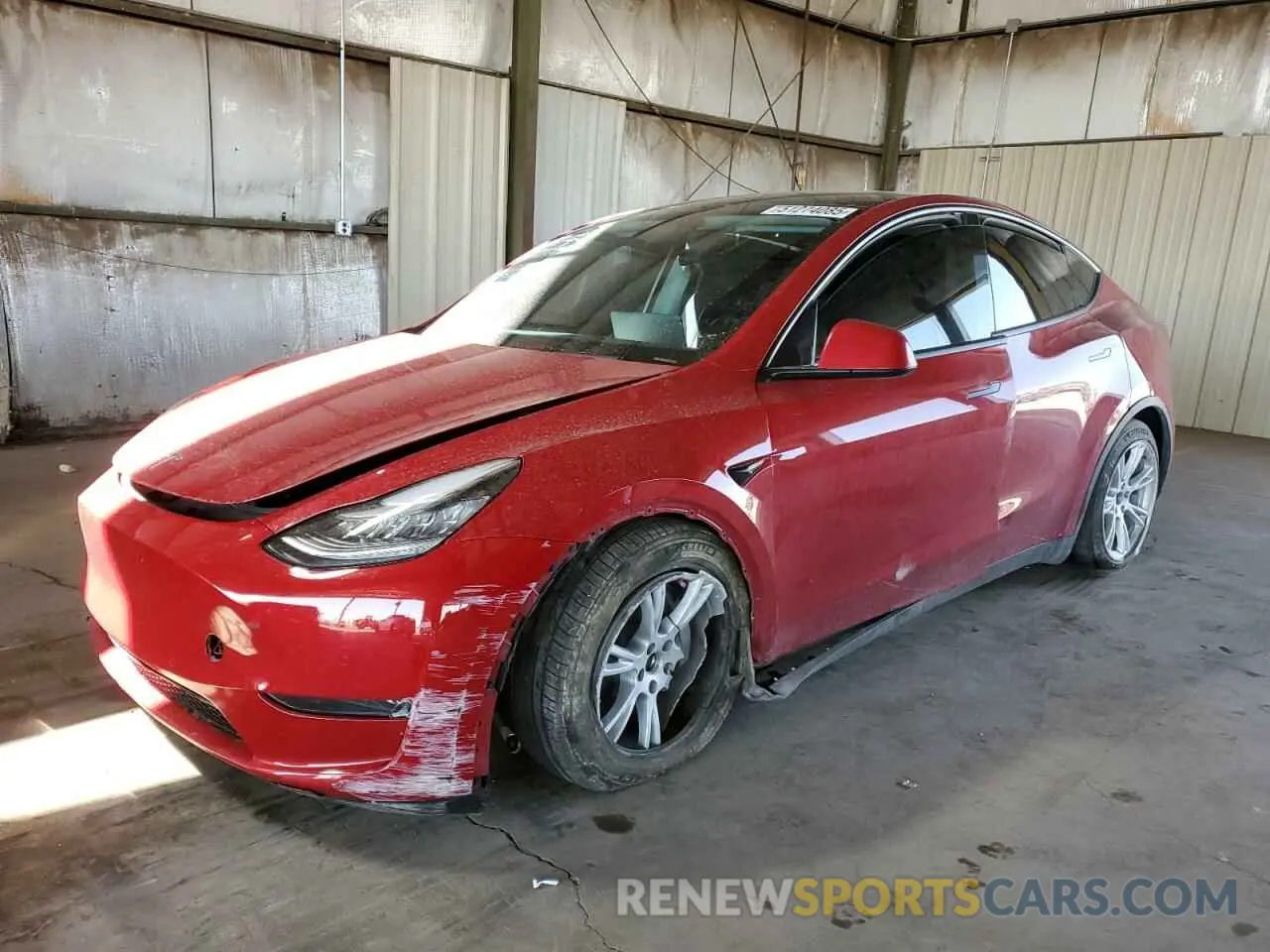 1 Фотография поврежденного автомобиля 5YJYGDEE4MF075690 TESLA MODEL Y 2021