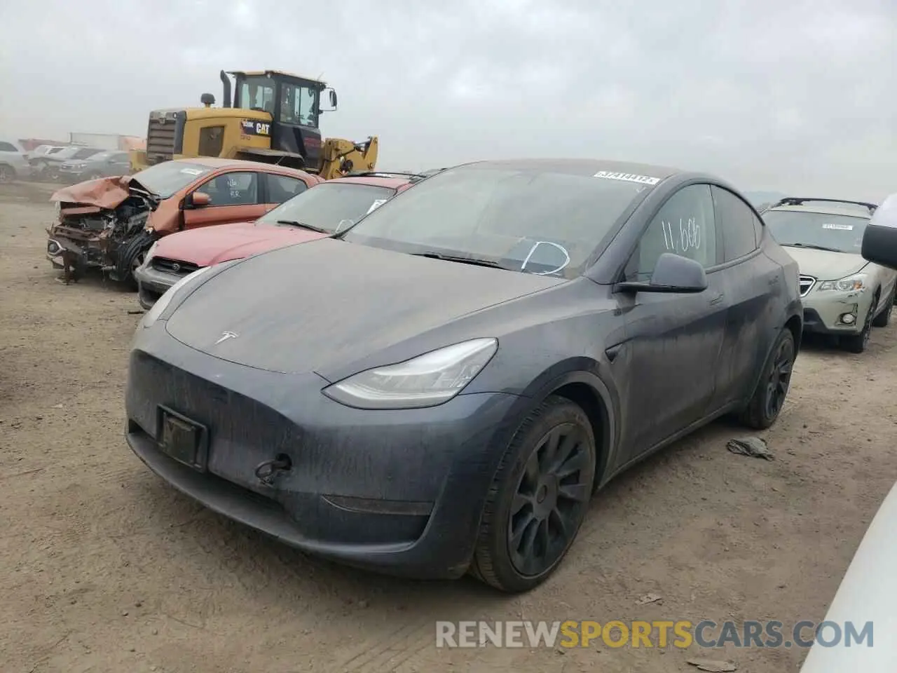 2 Photograph of a damaged car 5YJYGDEE4MF084146 TESLA MODEL Y 2021