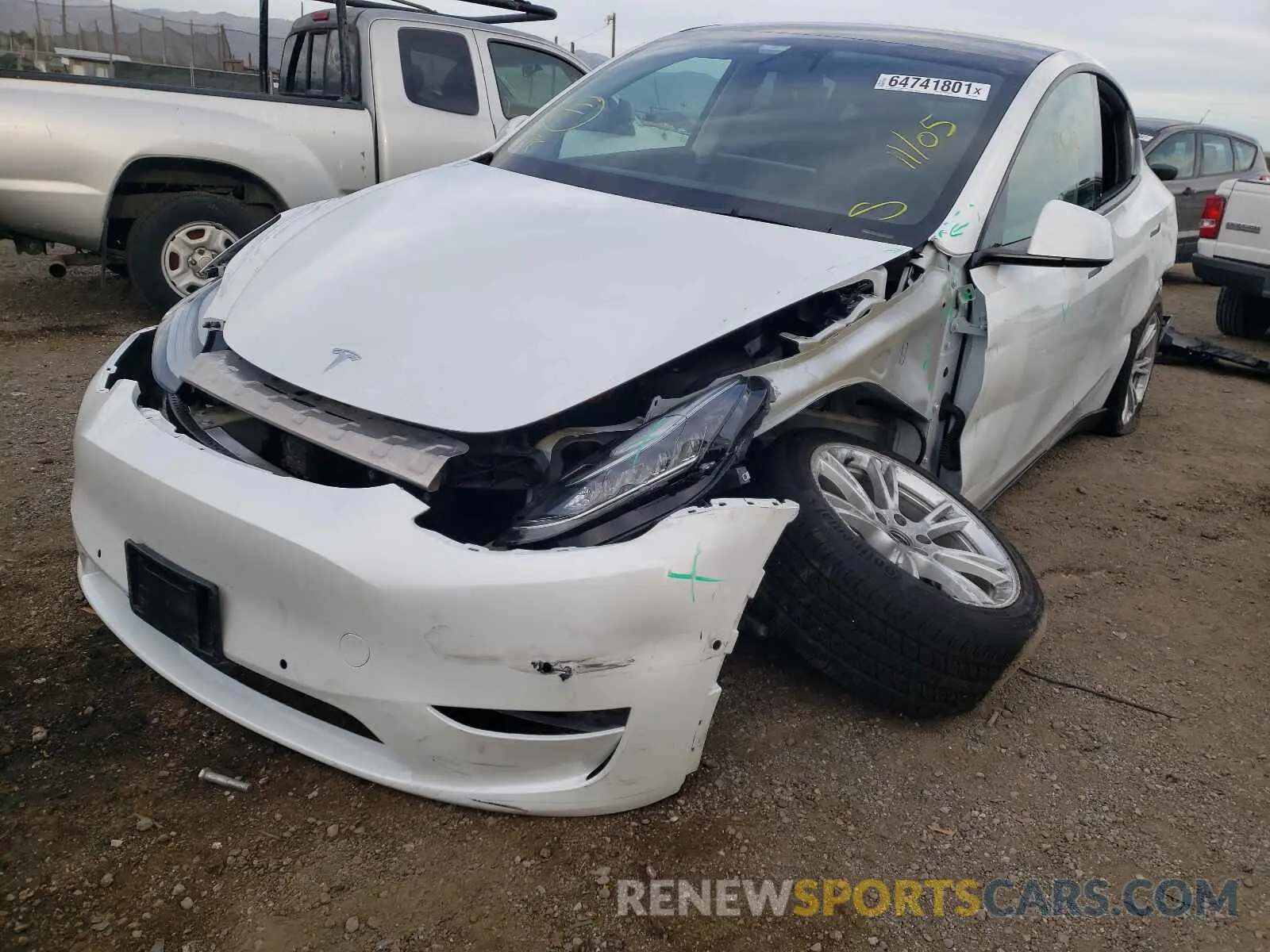 2 Photograph of a damaged car 5YJYGDEE4MF094188 TESLA MODEL Y 2021