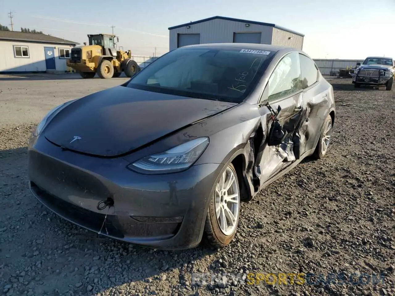 2 Фотография поврежденного автомобиля 5YJYGDEE4MF119168 TESLA MODEL Y 2021