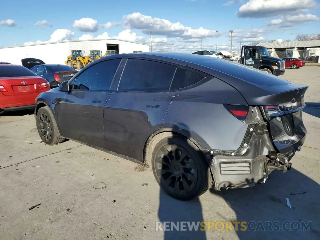 2 Photograph of a damaged car 5YJYGDEE4MF148573 TESLA MODEL Y 2021