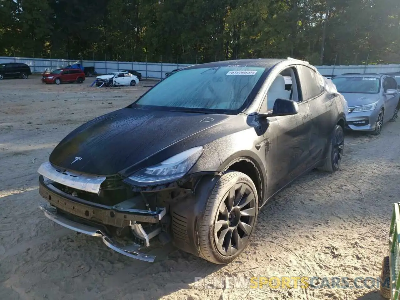 2 Фотография поврежденного автомобиля 5YJYGDEE4MF256367 TESLA MODEL Y 2021