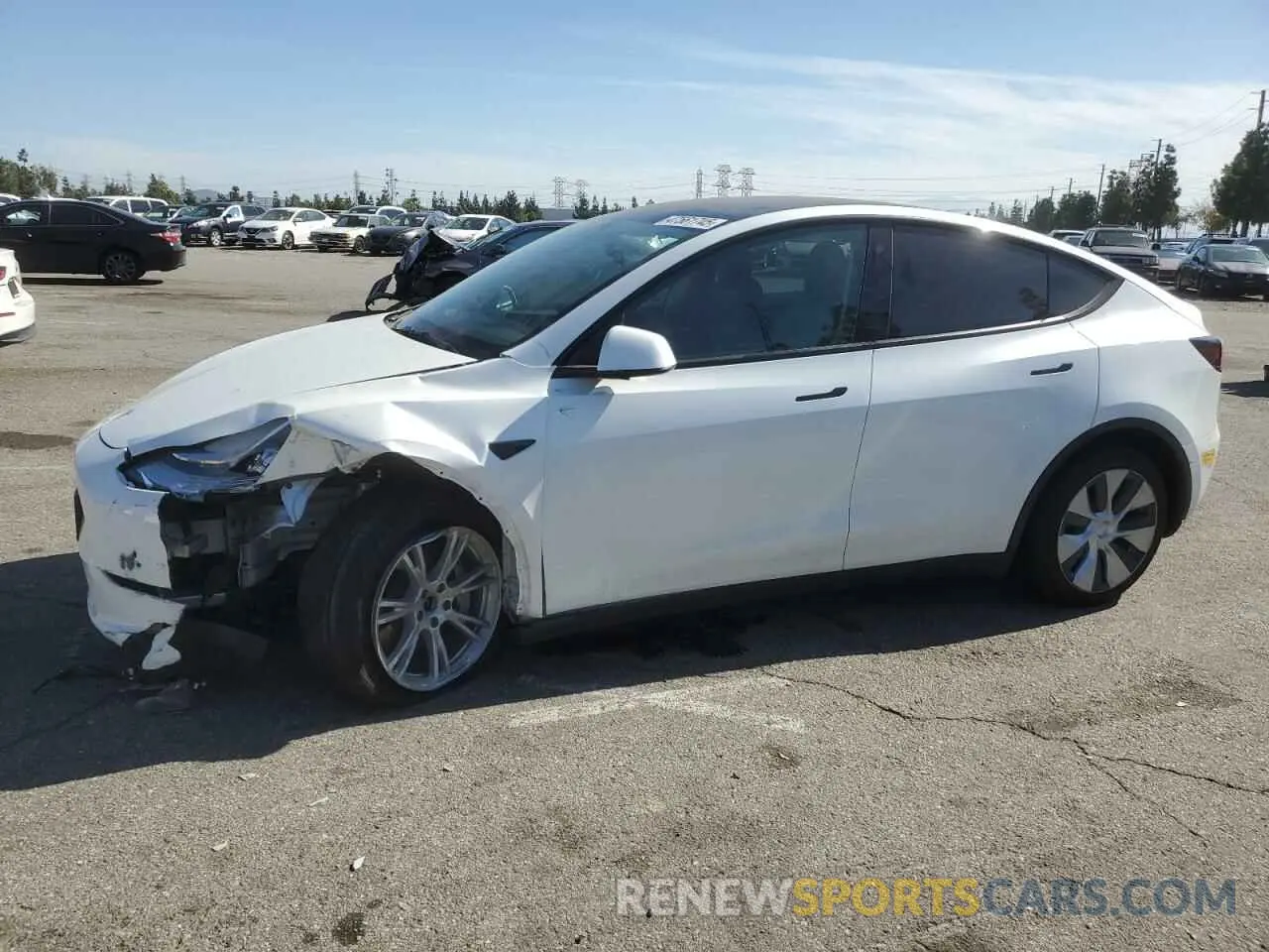 1 Photograph of a damaged car 5YJYGDEE4MF284783 TESLA MODEL Y 2021