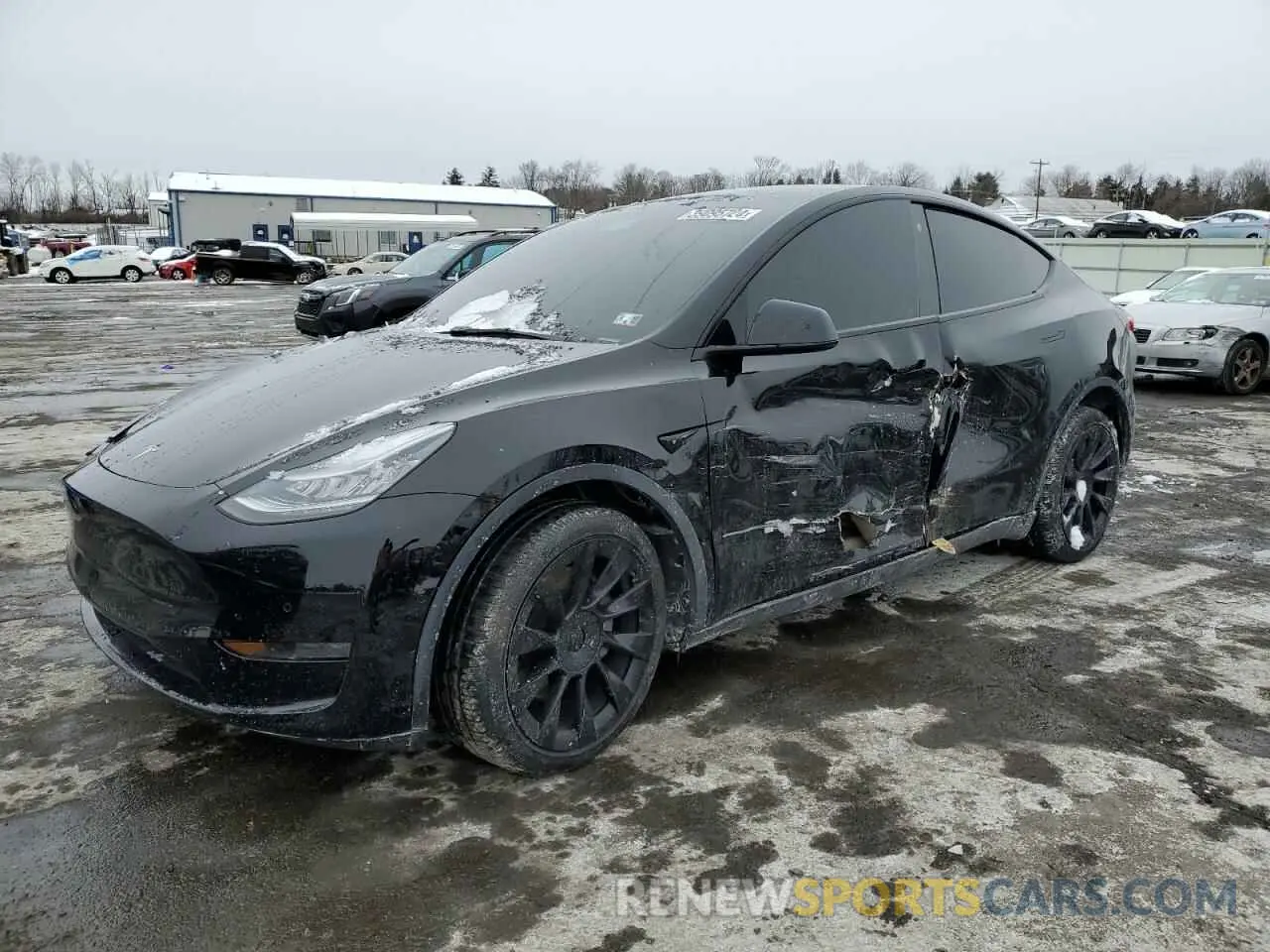 1 Photograph of a damaged car 5YJYGDEE5MF089601 TESLA MODEL Y 2021