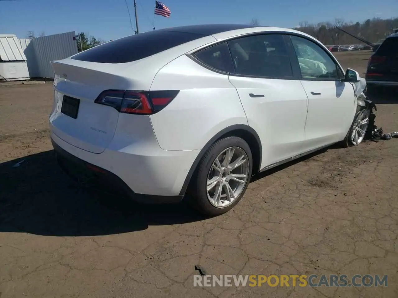 3 Фотография поврежденного автомобиля 5YJYGDEE5MF118045 TESLA MODEL Y 2021