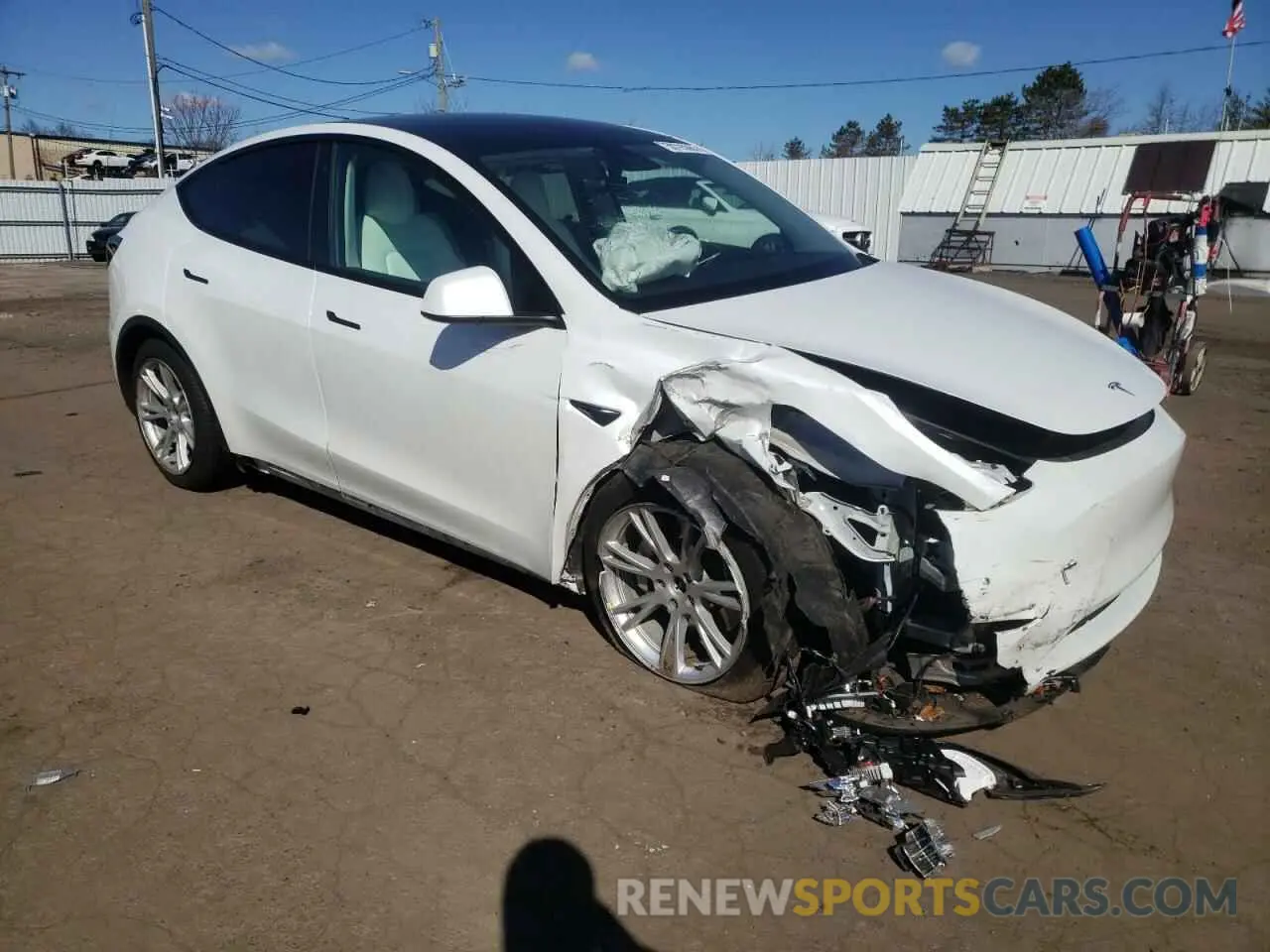 4 Фотография поврежденного автомобиля 5YJYGDEE5MF118045 TESLA MODEL Y 2021