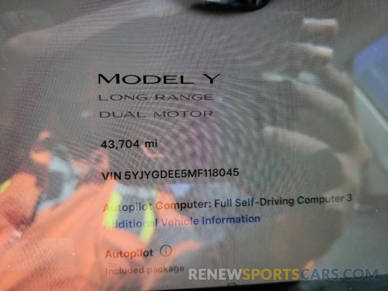 9 Фотография поврежденного автомобиля 5YJYGDEE5MF118045 TESLA MODEL Y 2021