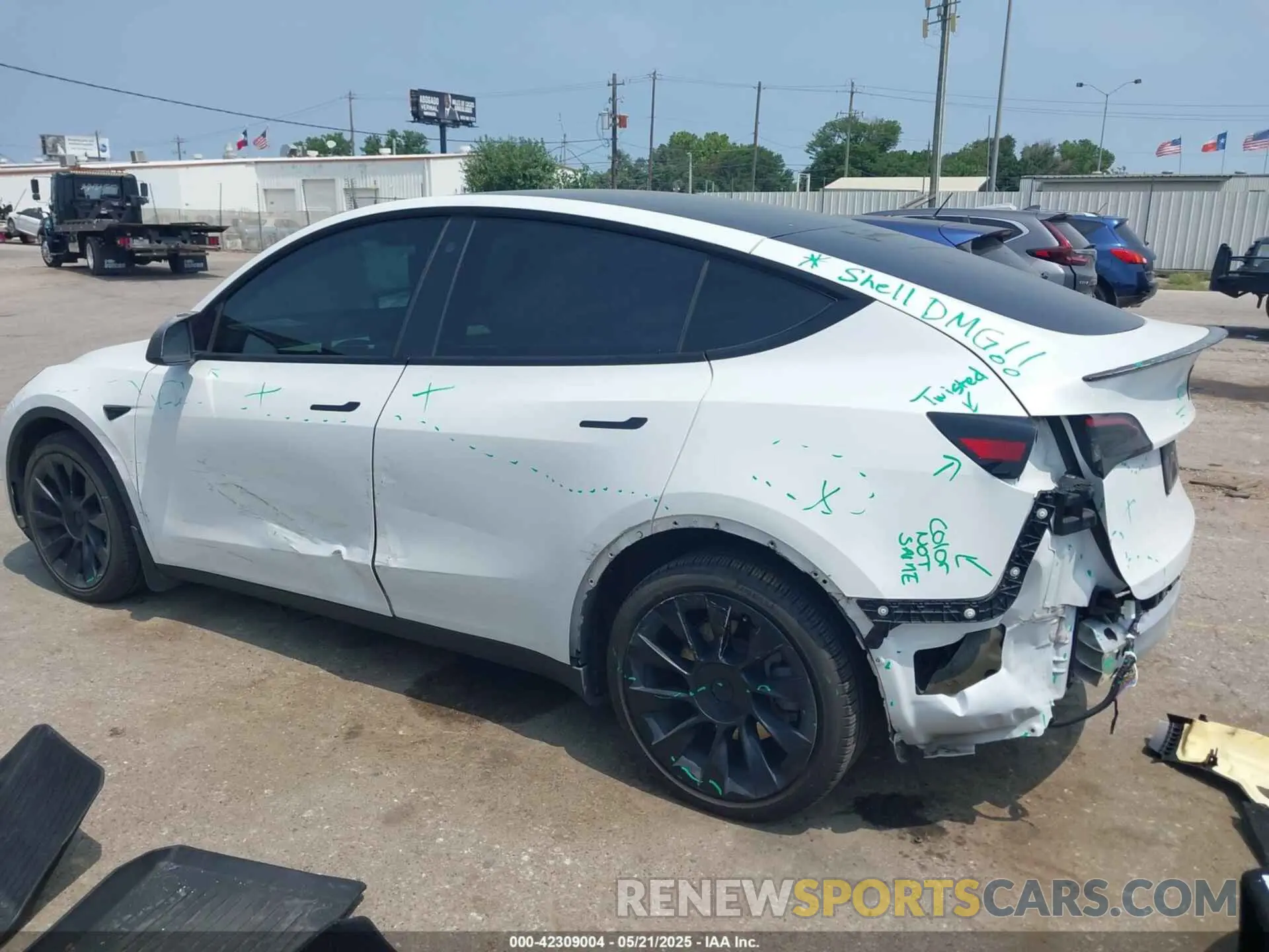3 Фотография поврежденного автомобиля 5YJYGDEE5MF124010 TESLA MODEL Y 2021