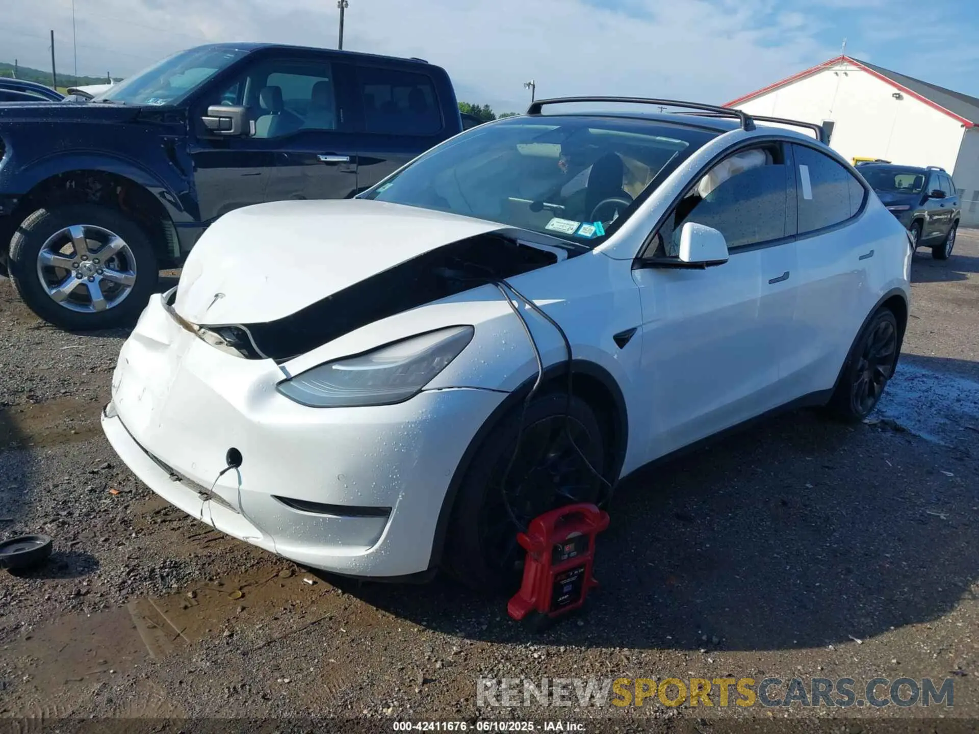 2 Фотография поврежденного автомобиля 5YJYGDEE5MF184000 TESLA MODEL Y 2021