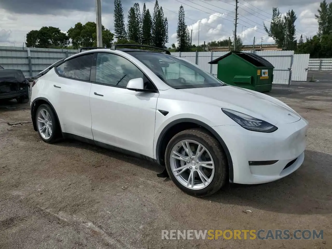 4 Фотография поврежденного автомобиля 5YJYGDEE5MF258600 TESLA MODEL Y 2021