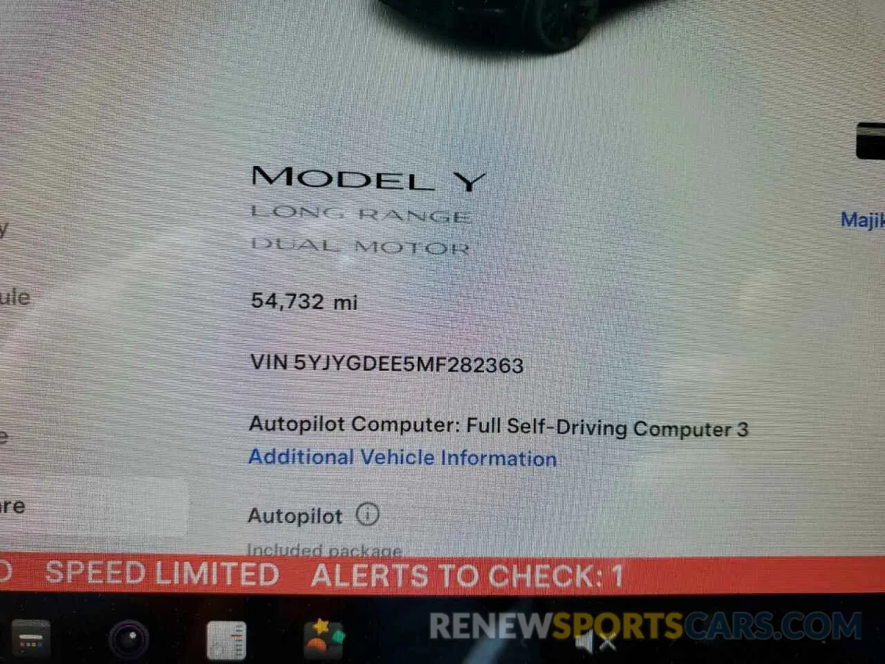 9 Photograph of a damaged car 5YJYGDEE5MF282363 TESLA MODEL Y 2021