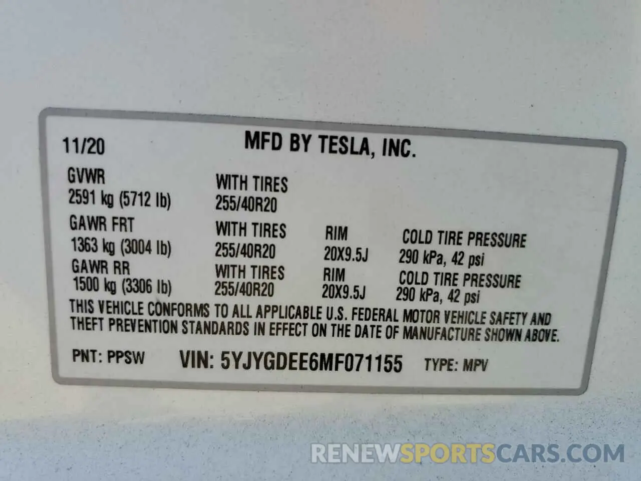 14 Photograph of a damaged car 5YJYGDEE6MF071155 TESLA MODEL Y 2021