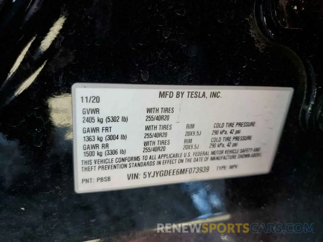 12 Фотография поврежденного автомобиля 5YJYGDEE6MF073939 TESLA MODEL Y 2021