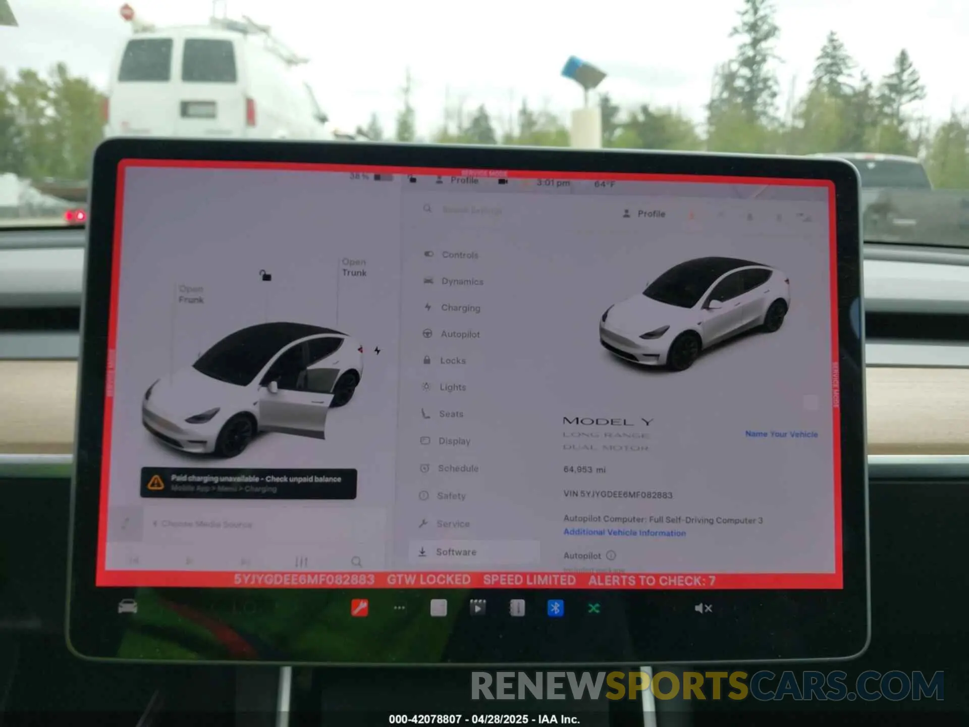 7 Фотография поврежденного автомобиля 5YJYGDEE6MF082883 TESLA MODEL Y 2021