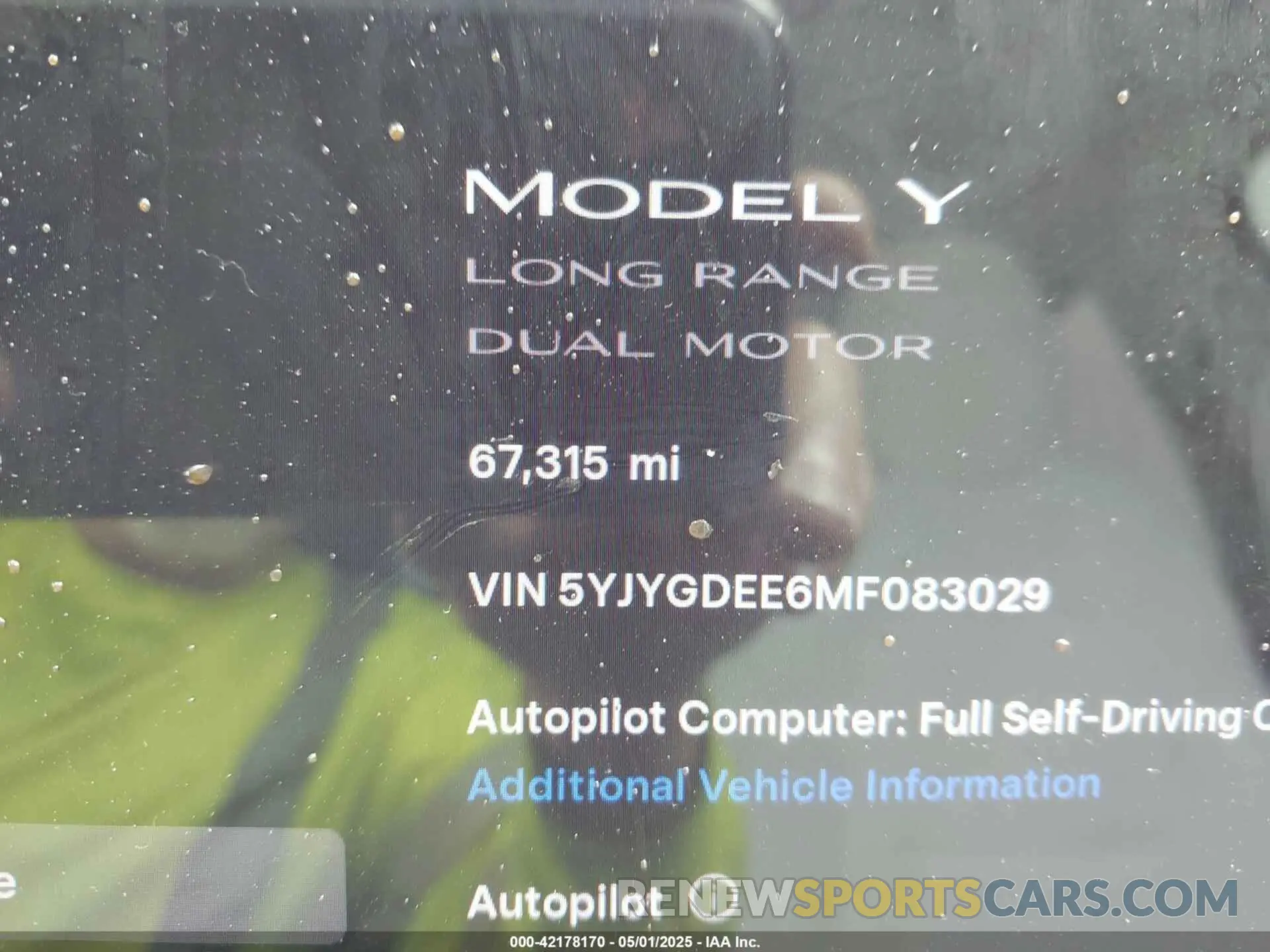 14 Фотография поврежденного автомобиля 5YJYGDEE6MF083029 TESLA MODEL Y 2021