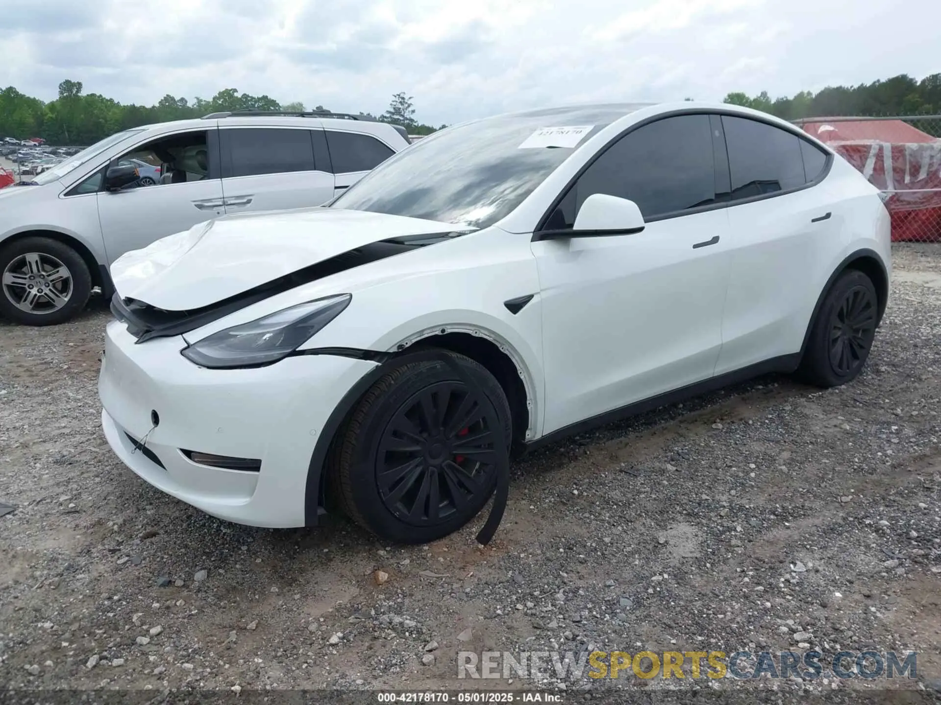 2 Фотография поврежденного автомобиля 5YJYGDEE6MF083029 TESLA MODEL Y 2021