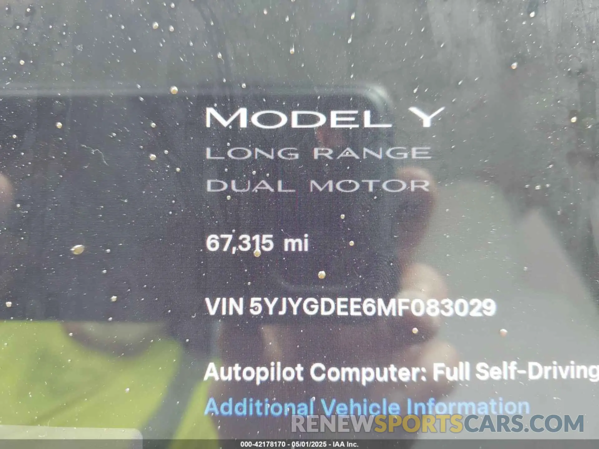 7 Фотография поврежденного автомобиля 5YJYGDEE6MF083029 TESLA MODEL Y 2021