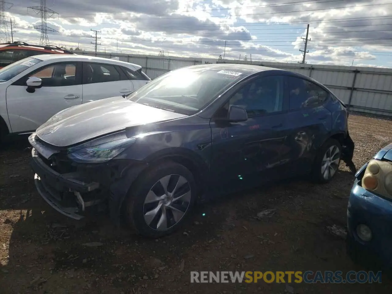 1 Фотография поврежденного автомобиля 5YJYGDEE6MF083323 TESLA MODEL Y 2021